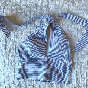 Express cropped halter top